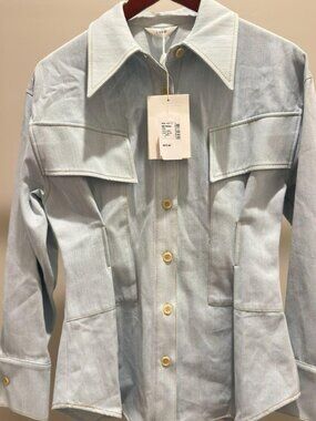 LVIR Light Blue Structured Utility Shirt Jacket – NWT – Size S